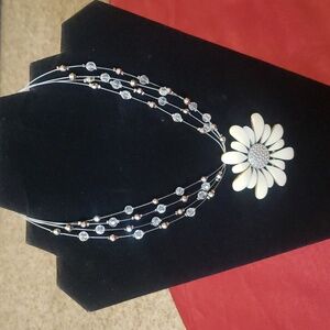 Vintage Flower Statement Necklace